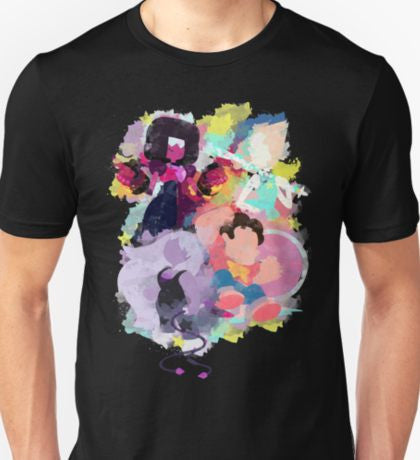 Black Steven Universe Print T-Shirt
