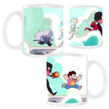 Steven Universe Cast Running White Mug